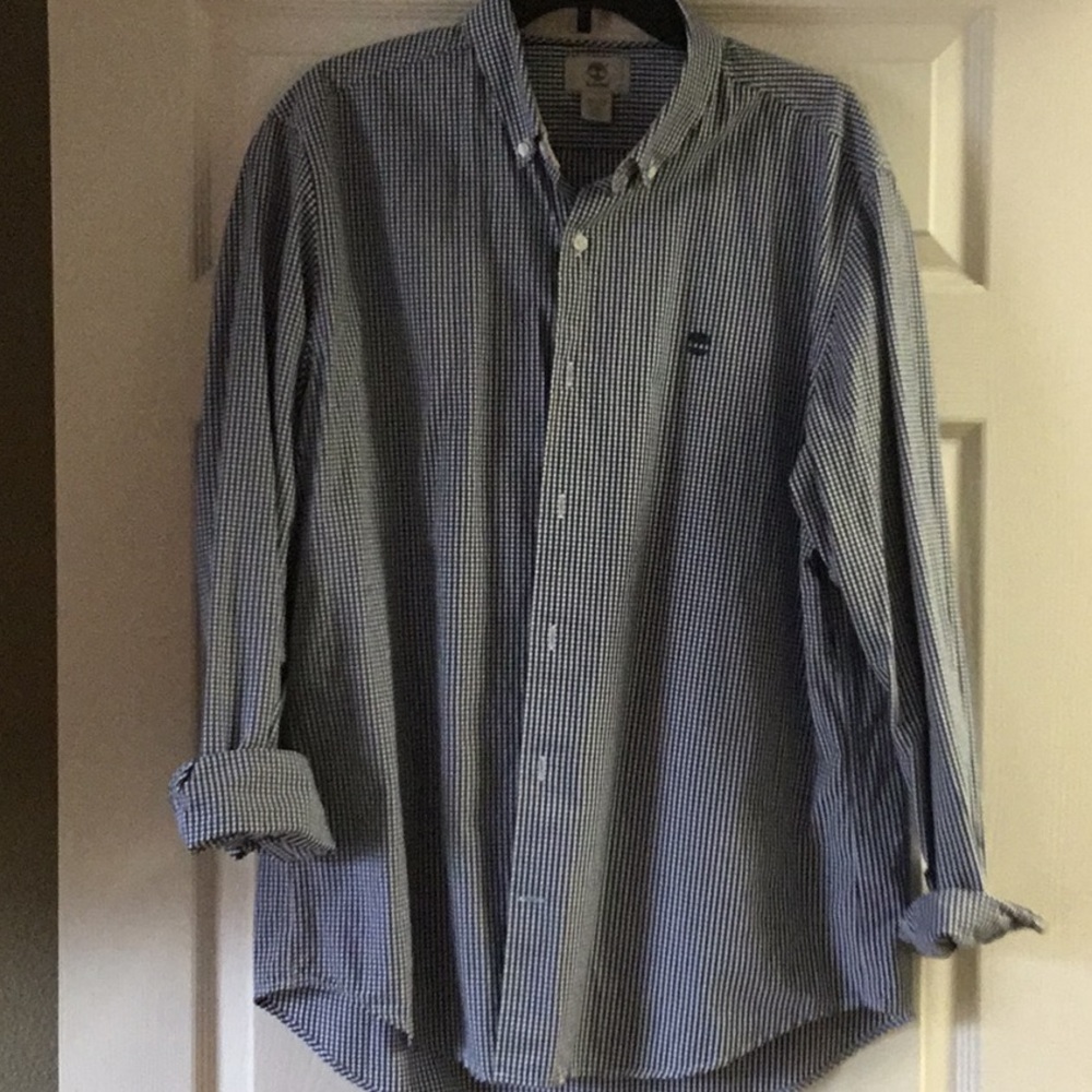 Timberland slim fit checked button down